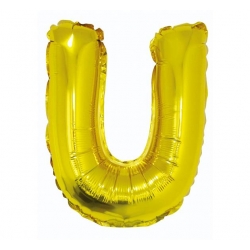 Balon foliowy złoty litera U (85 cm)